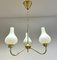 Modern Swedish Ceiling Lamp with Opal Glass Cups 8