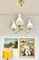 Modern Swedish Ceiling Lamp with Opal Glass Cups, Image 6
