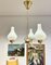 Modern Swedish Ceiling Lamp with Opal Glass Cups 5