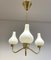 Modern Swedish Ceiling Lamp with Opal Glass Cups 10