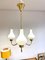 Modern Swedish Ceiling Lamp with Opal Glass Cups 11