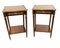 French Parquetry Inlay Side Tables, Set of 2 1