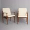 Mid-Century Armchairs in Teak and Wool Boucle Fabric, 1960s, Set of 2 1