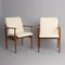 Mid-Century Armchairs in Teak and Wool Boucle Fabric, 1960s, Set of 2, Image 1