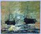 Joelle Cuillon, Boats, 1970, Knife Oil Painting on Cardboard 4