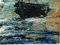 Joelle Cuillon, Boats, 1970, Knife Oil Painting on Cardboard 5