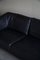 Dänisches 3-Sitzer Sofa aus schwarzem Leder, 1970er 7