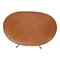 Egg Foot Stool in Patinated Cognac Aniline Leather by Arne Jacobsen for Fritz Hansen 3