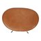 Egg Foot Stool in Patinated Cognac Aniline Leather by Arne Jacobsen for Fritz Hansen, Image 3