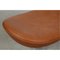 Egg Foot Stool in Patinated Cognac Aniline Leather by Arne Jacobsen for Fritz Hansen, Image 4
