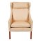 Wing Chair in Natural Leather by Børge Mogensen for Fredericia, 2000s 1