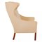 Wing Chair in Natural Leather by Børge Mogensen for Fredericia, 2000s, Image 2