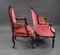 Chaises Boudoir Style en Acajou, France, 1980, Set de 2 2