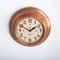 Petite Horloge Murale Antique en Cuivre de International Time Recording Co Ltd, 1920s 8