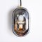 Industrielle Bulkhead Wandlampe aus Glas von Heyes of Wigan, 1940er 1