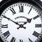 Horloge Industrielle Antique avec Cadran et Boîtier en Acier Émaillé de Synchronome, 1920s 6