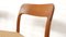 Model 75 Dining Chairs in Teak by Niels Otto Møller for J.L. Møllers, Set of 2, Image 9