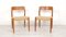 Model 75 Dining Chairs in Teak by Niels Otto Møller for J.L. Møllers, Set of 2 1