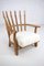 Oak Armchair attributed to Guillerme and Chambron for Votre Maison, 1960s, Image 4