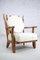 Oak Armchair attributed to Guillerme and Chambron for Votre Maison, 1960s, Image 2