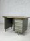 Industrieller Schreibtisch aus Metall & Holz von Remington Rand, Frankreich, 1950er 3