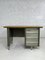 Industrieller Schreibtisch aus Metall & Holz von Remington Rand, Frankreich, 1950er 1