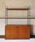 Vintage Wall Shelf with Bar Cabinet attributed to Kajsa & Nils Strinning for String, 1960s 9