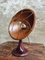Lámpara de mesa antigua de cobre con base esmaltada, Imagen 4