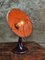 Lámpara de mesa antigua de cobre con base esmaltada, Imagen 3