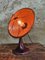 Lámpara de mesa antigua de cobre con base esmaltada, Imagen 2
