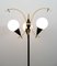 Mid-Century Modern Floor Lamp in Brass and Opaline Glass from Stilnovo, Italy, 1950s, Image 3