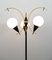 Mid-Century Modern Stehlampe aus Messing & Opalglas von Stilnovo, Italien, 1950er 3