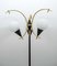 Mid-Century Modern Stehlampe aus Messing & Opalglas von Stilnovo, Italien, 1950er 4