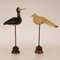 Französische Vintage Vogelfiguren aus geschnitztem Holz, 1950er, 2er Set 8