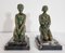 Art Deco Bronze Nymph and Faun Bookends by H Wandaele, 1930s, Set of 2 5