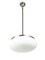 White and Brown Plastic Shade Model 2/5 Pendant Lamp by Gianemilio Piero & Anna Monti for Kartell, 1960s, Image 3