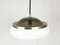 White and Brown Plastic Shade Model 2/5 Pendant Lamp by Gianemilio Piero & Anna Monti for Kartell, 1960s 7