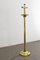 Brass and Acrylic Glass Floor Lamp, 1970s, Image 1