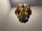 Murano Glass Multicolored Wrought Iron Light Pendant Latern, 1950s, Image 5