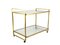 Italian Brass & Glass Serving Cart, 1970s, Image 1