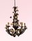 Tole Porcelain Rose Flower Chandelier, 1960s, Image 9