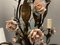 Lámpara de araña Tole con flores de porcelana, años 60, Imagen 4