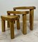 Triangular Nesting Tables in the style of Pierre Chapo, Netherlands, 1960s, Set of 3 4