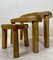 Triangular Nesting Tables in the style of Pierre Chapo, Netherlands, 1960s, Set of 3 12