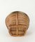 Caja italiana redonda de bambú, ratán y latón, años 70, Imagen 16