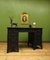 Vintage Black Painted Pedestal Desk with Leather, 1980s 13