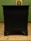 Vintage Black Painted Pedestal Desk with Leather, 1980s, Image 3