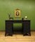 Vintage Black Painted Pedestal Desk with Leather, 1980s 10