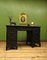 Vintage Black Painted Pedestal Desk with Leather, 1980s 7