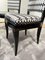 Art Deco High Back Black Lacquered Dining Chairs, France, 1930s, Set of 6 8